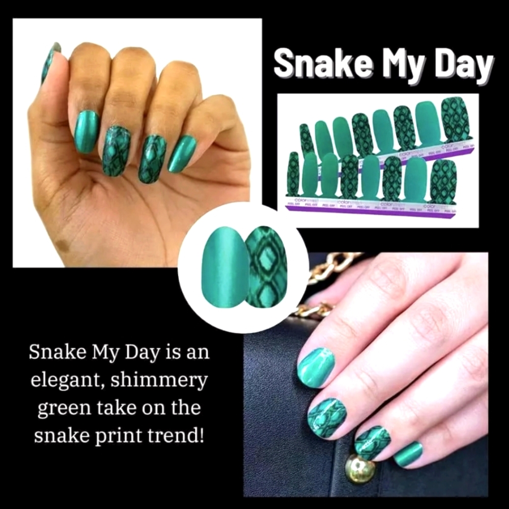 Color Street 🐍 Snake My Day - Retired Nail Art Design - Dry Nail Polish!